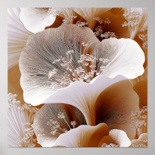 Stralende Bloemlagen – Zachte Botanische Abstract Poster