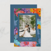 Stralende bloesems bedankkaart (Voorkant / Achterkant)