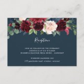 Stralende Bloom Bruiloft Receptie Informatiekaartje (Voorkant)