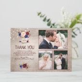 Stralende Bloom Mason Jar Bruiloft Dank u Foto Bedankkaart (Staand voorkant)