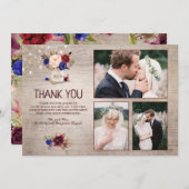 Stralende Bloom Mason Jar Bruiloft Dank u Foto Bedankkaart (Voorkant / Achterkant)