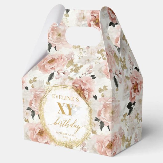 Stralende Blush Roze Waterverf Verjaardag Favoriet Bedankdoosjes