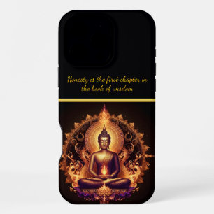 Stralende Boeddha in een moment van kalmte. iPhone 16 Pro Max Hoesje