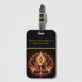 Stralende Boeddha in een moment van rust. Bagagelabel (Voorkant (verticaal))