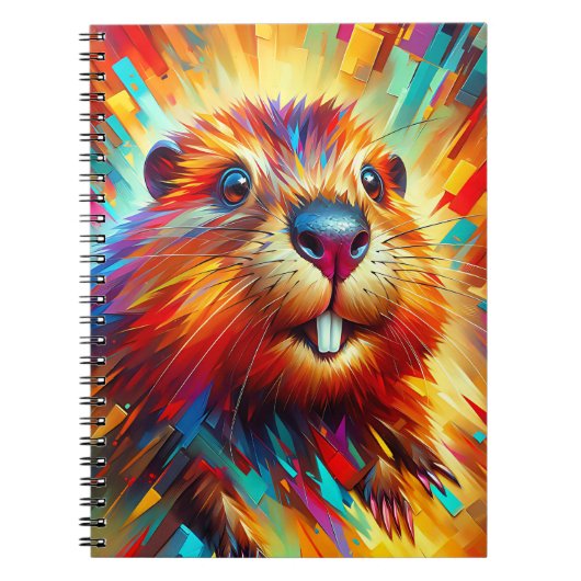 Stralende Burst Bever Notitieboek (Voorkant)