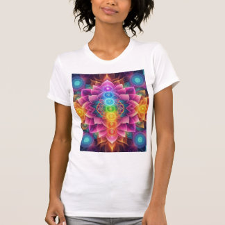 Stralende Chakra Lotus — Psychedelische Heilige Ge T-shirt