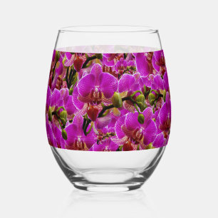 Stralende Clusters: De Magenta Orchidee Symfonie, Wijnglas Zonder Voet