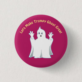 Stralende Cute Trumpy Geest Ronde Button 3,2 Cm