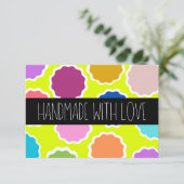 Stralende dankbaarheid: Handgemaakte Levendigheid Bedankkaart (Staand voorkant)