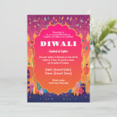 Stralende Diwali bloesems Kaart (Staand voorkant)