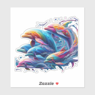 Stralende Dolfijn Kunst Sticker