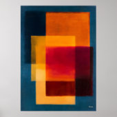 Stralende Drempel, Hemelse Kleurvelden Abstract Poster (Voorkant)