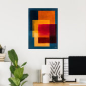 Stralende Drempel, Hemelse Kleurvelden Abstract Poster (Thuiskantoor)