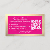 Stralende Elegantie Gouden Roze Custom Sieraden Cr Visitekaartje (Achterkant)