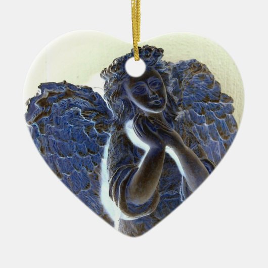 Stralende engel keramisch ornament (Voorkant)