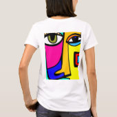 Stralende expressie: Kleurrijk Abstract gezicht T- T-shirt (Achterkant)