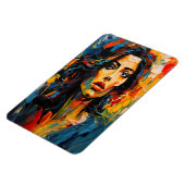 Stralende Expressionistische Portretkunst Magneet (Linkerzijde)