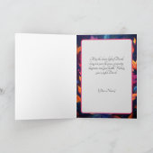 Stralende feestelijke bloei feestdagen kaart (Binnen)