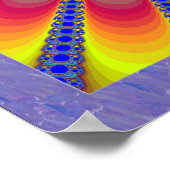 stralende fractale bloem poster (Hoek)