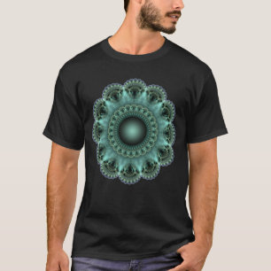 Stralende fractale ster gloeiend patroon t-shirt