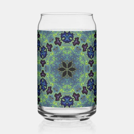 Stralende Fractale Symfonie Blikvorm Glas (Links)
