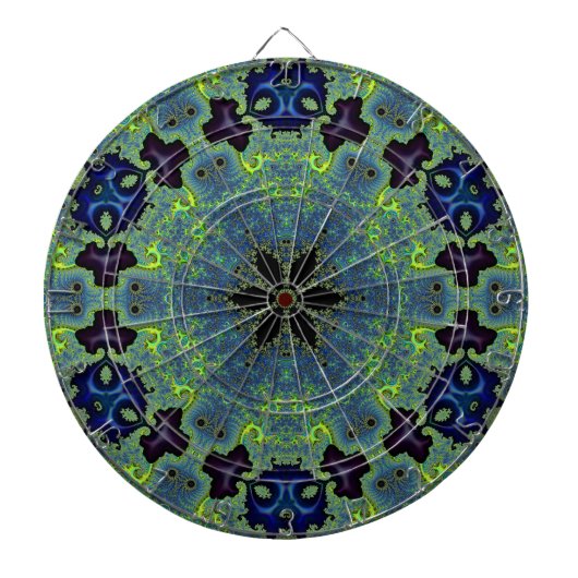 Stralende Fractale Symfonie Dartbord (Voorkant)