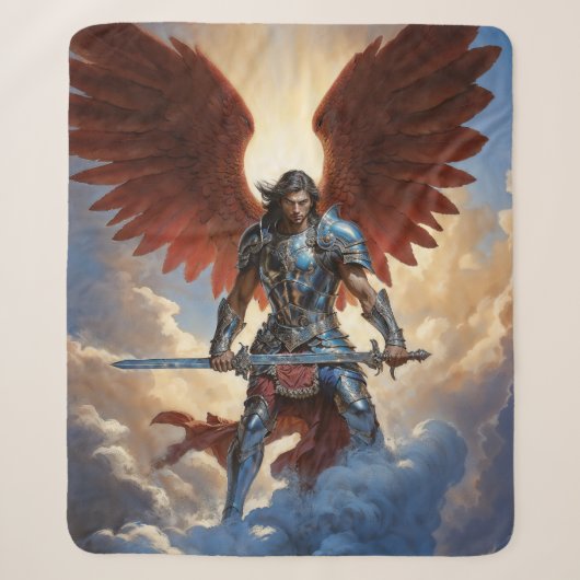 Stralende Garde Aartsengel Michael Sherpa Deken (Voorkant)