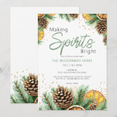 Stralende Geesten Citroen Dennengehakt Kerstfeest  Kaart (Voorkant / Achterkant)