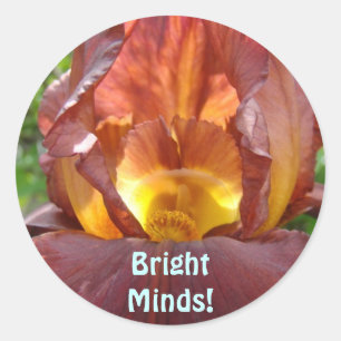 Stralende Geesten! magneten Glowende Iris Bloem St Ronde Sticker