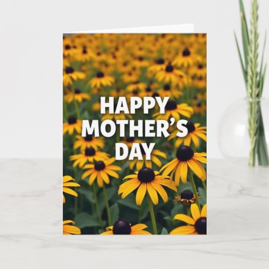 Stralende Gele Bloemen Kaart (Voorkant)