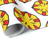 Stralende Gele & Rode Bloemen Burst Cadeaupapier (Rol Hoek)