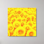 Stralende gele rozentuin canvas afdruk (Voorkant)