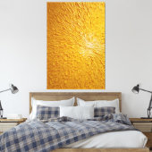 Stralende Gele Zonneuitbarsting Textuur Abstracte Canvas Afdruk (Insitu (Slaapkamer))