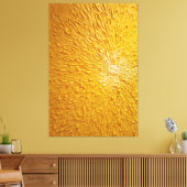Stralende Gele Zonneuitbarsting Textuur Abstracte Canvas Afdruk (Insitu (Woonkamer))