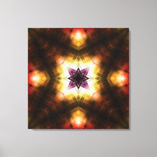 Stralende geometrische starburst met Abstract lich Canvas Afdruk (Voorkant)