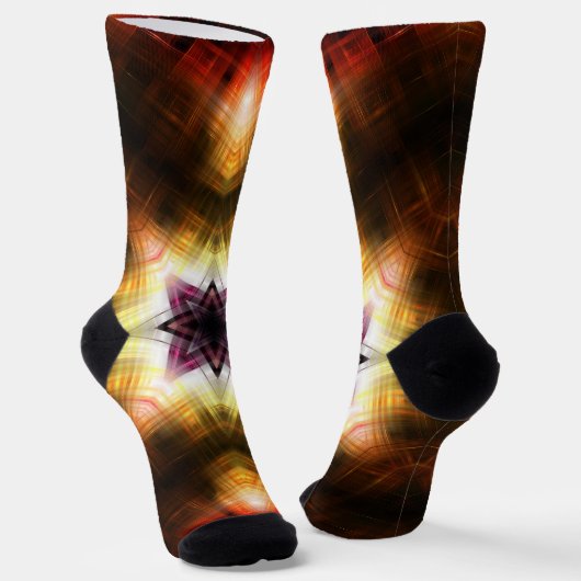 Stralende geometrische starburst met Abstract lich Sokken (Gebogen)