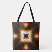 Stralende geometrische starburst met Abstract lich Tote Bag (Voorkant)