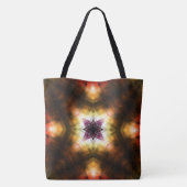 Stralende geometrische starburst met Abstract lich Tote Bag (Achterkant)