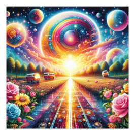 Stralende gloed grote 5D DIY diamant schilderij ki Foto Afdruk