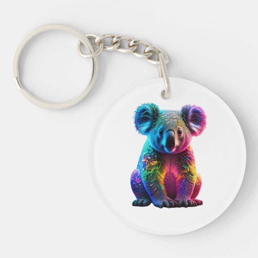stralende gloeiende koala sleutelhanger (Voorkant)