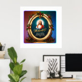 Stralende glorie: de vreugde van Kerstmis en reddi Poster (Thuiskantoor)