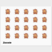 Stralende Goede Energie Retro Zon Sticker (Vel)