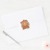 Stralende Goede Energie Retro Zon Sticker (Envelop)