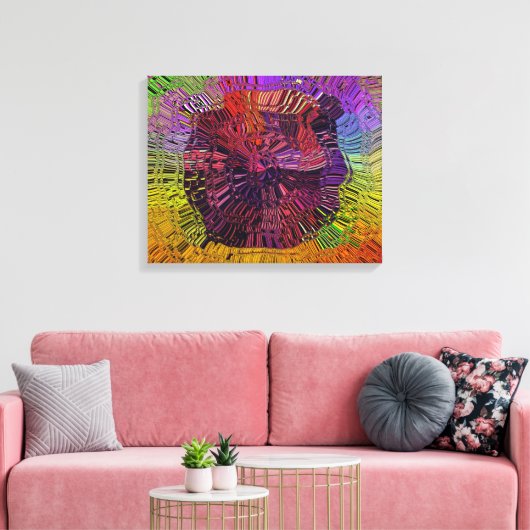 Stralende golven canvas afdruk (Insitu (Woonkamer))