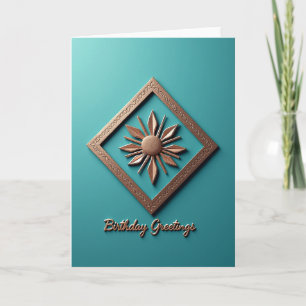 Stralende gouden embleemkaart kaart