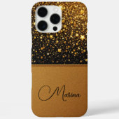 Stralende Gouden Sparkle (Glitter-Leather) Case-Mate iPhone Case (Achterkant)