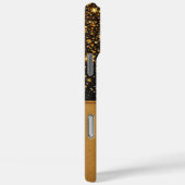 Stralende Gouden Sparkle (Glitter-Leather) Case-Mate iPhone Case (Achterkant / Rechts)