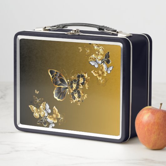 Stralende Gouden Vlinder – Botanisch Accent Kunst (In situ)