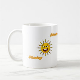 Stralende Gouden Zon Artistieke Grafische Mok