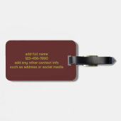 Stralende Gouden Zon op Rode Bagage Label (Achterkant horizontaal)